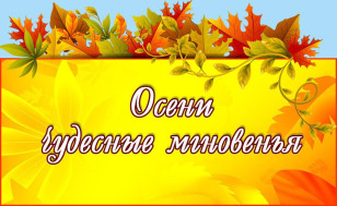 Осень, осень золотая!.